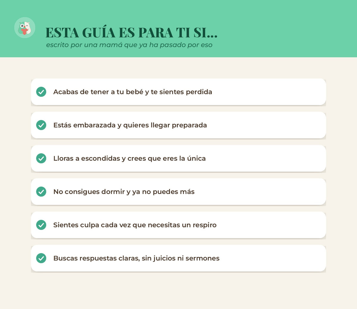 Guía de supervivencia para madres primerizas
